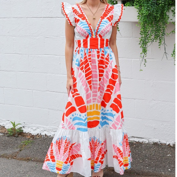 ⭐️CK BRADLEY henning dress in papyrus punch⭐️ - Picture 2 of 4